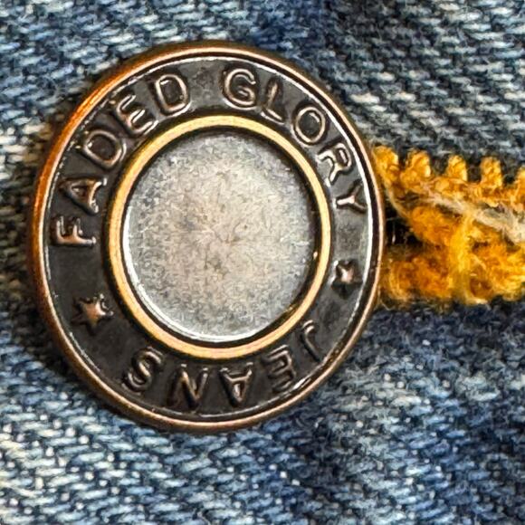 Vintage Faded Glory Size 10 AVG High Rise Straight Leg 100% Blue Jeans - Picture 8 of 8